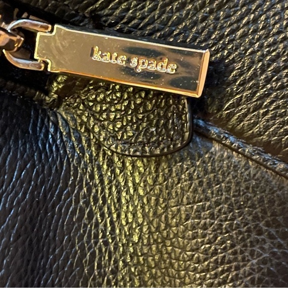 Kate Spade New York Large Black Pebbled Leather Jordyn Gold Chain Handle Tote - Picture 10 of 16